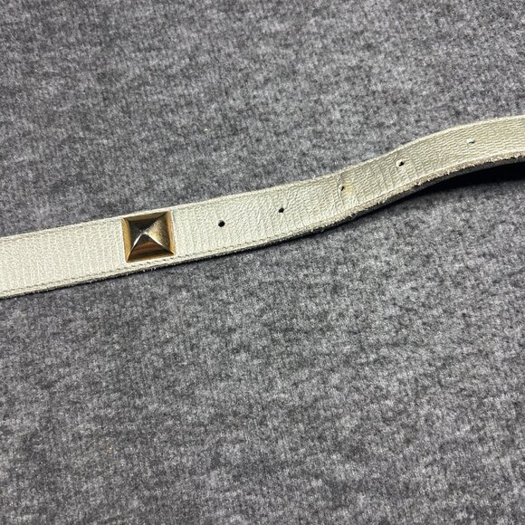 Leather‎ Punk Belt Gray Pyramid Studded Punk VTG 80s Made in USA Size Small 29\